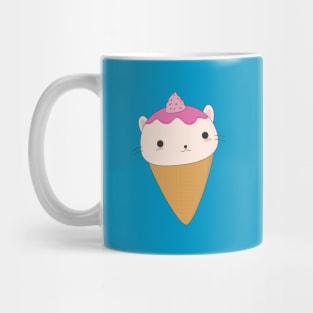 Kawaii Cat Ice Cream Cone T-Shirt Mug